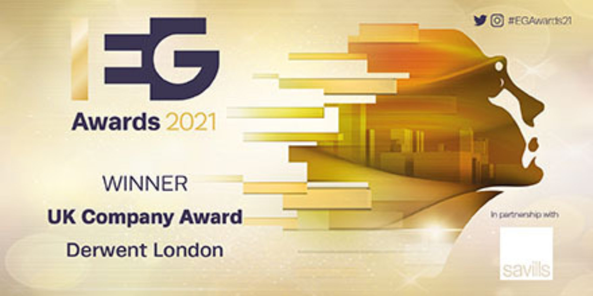 UK Company Award winner at the EG Awards 2021